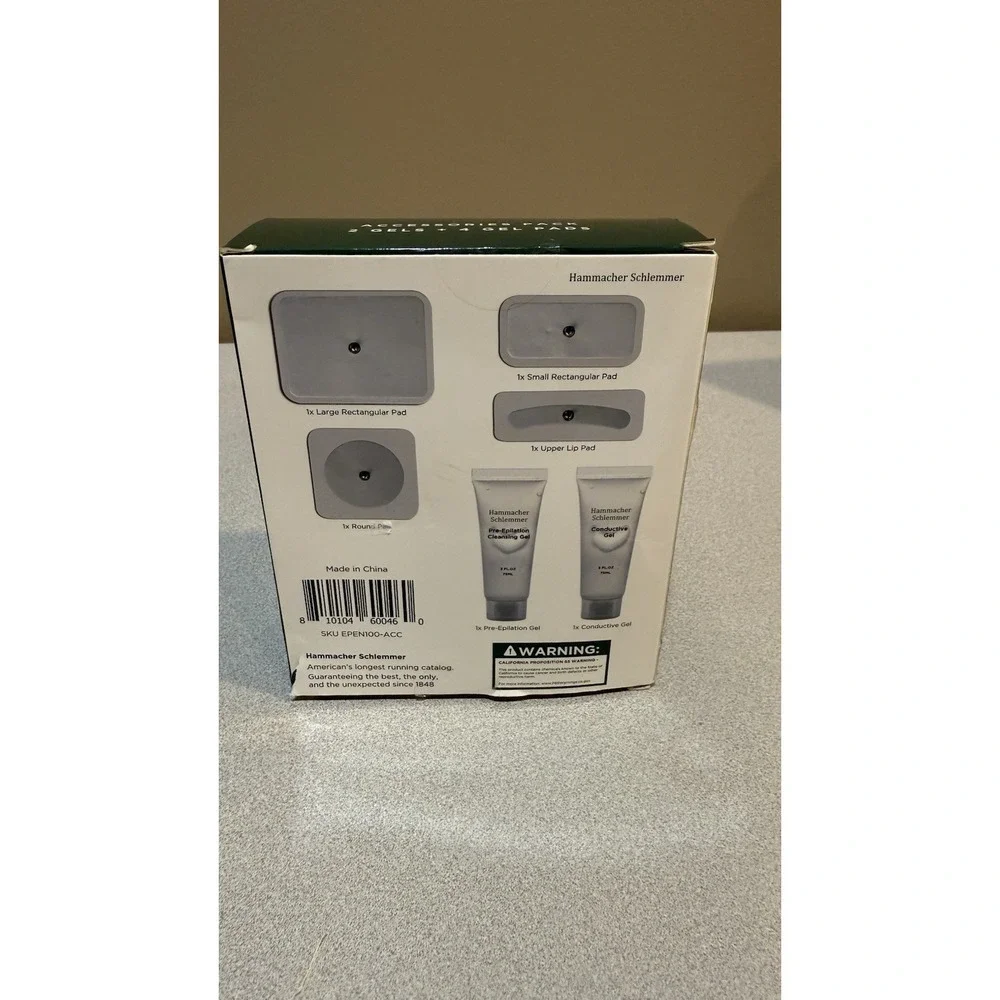 Hammacher‎ Schlemmer the Pinchless Electrolysis Hair Remover 2 Gel + 4 Gel Pads